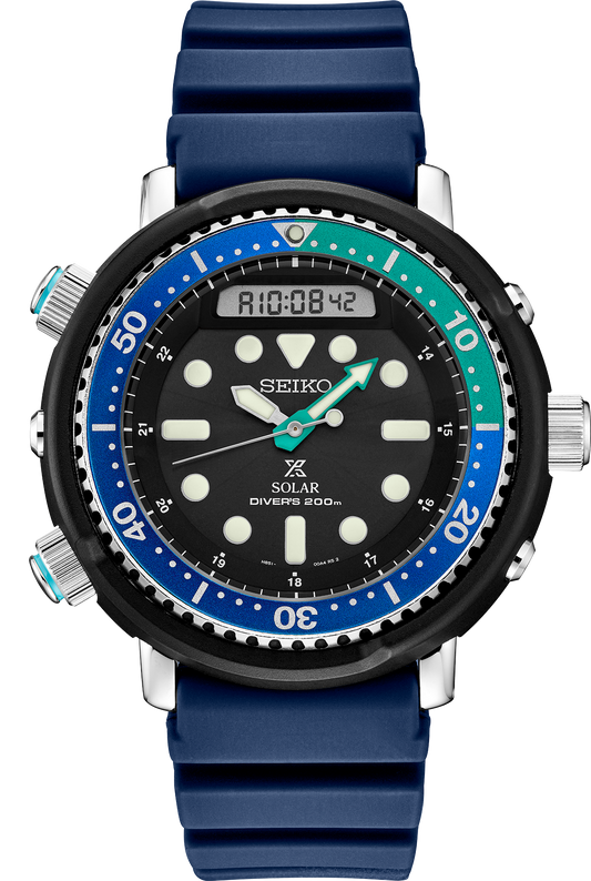 Seiko Prospex Solar Analog-Digital Diver Watch SNJ039