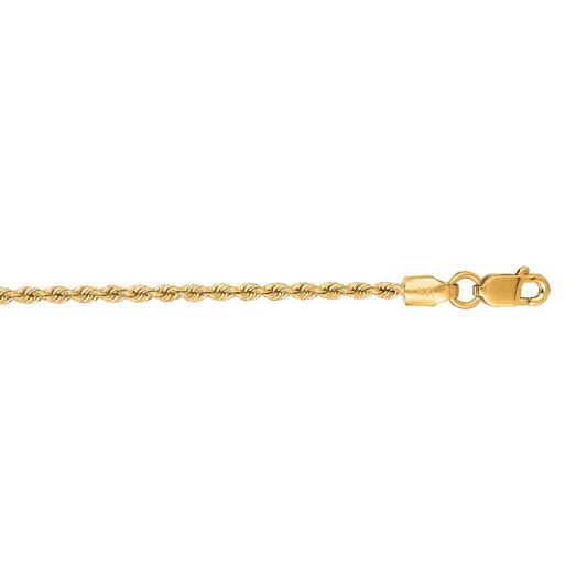 Royal Chain 14K Gold 1.5mm Rope Chain SR012