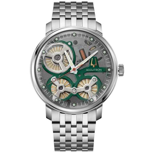 Accutron Stainless Steel Electrostatic Mens Watch 2ES6A006