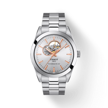 Load image into Gallery viewer, TISSOT GENTLEMAN POWERMATIC 80 OPEN HEART ROSE GOLD STAINLESS STEEL 40MM
