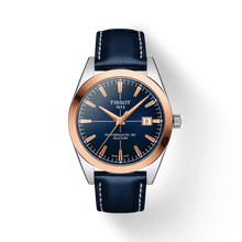 Load image into Gallery viewer, TISSOT GENTLEMAN POWERMATIC 80 SILICIUM SOLID 18K ROSE GOLD &amp; BLUE LEATHER
