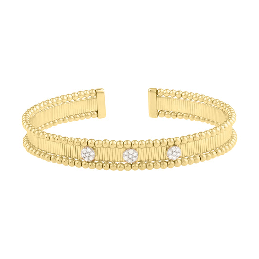 Royal Chain 14K Pallina Diamond Bangle TB10221