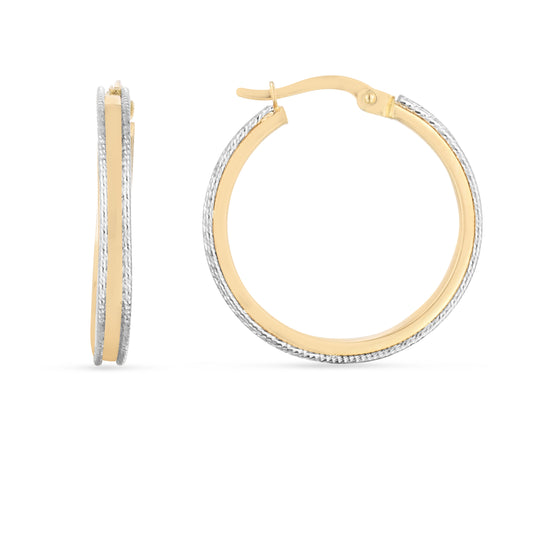 Royal Chain 14K Two-tone Round Hoop TER13652