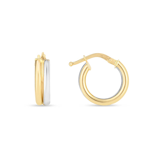 Royal Chain 14K Two-tone Double Round Hoops TER14372
