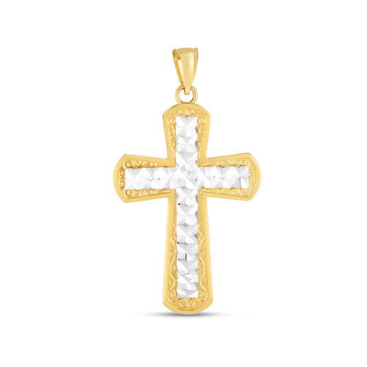 Royal Chain 14K Two-tone Cross Pendant TPD3756