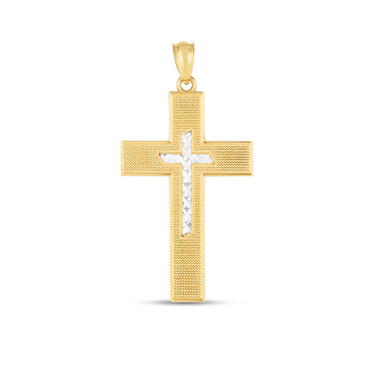 Royal Chain 14K Two-tone Cross Pendant TPD3762