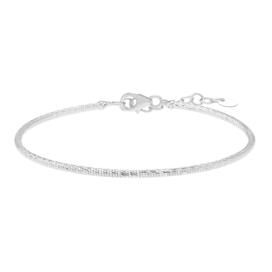 Royal Chain 14K Diamond Cut Stack Bangle WB10226