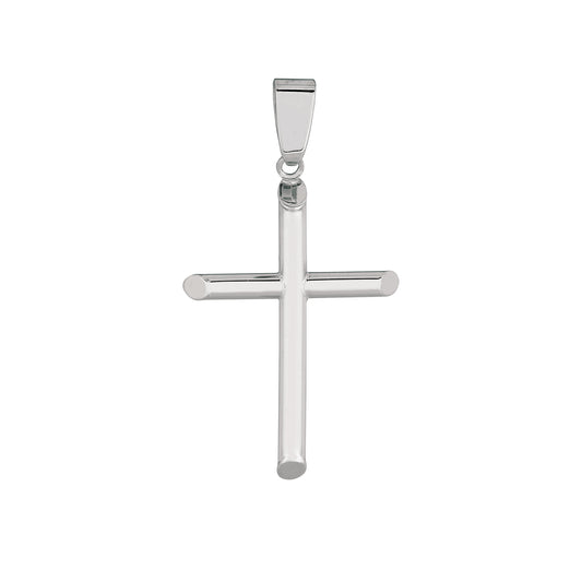 Royal Chain 14K White Gold Tapered Edge Cross WCH817