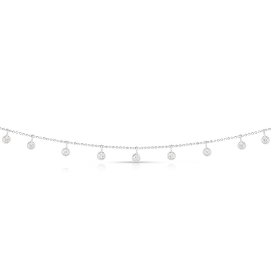 Royal Chain 14K Gold .25ct Dangling Diamonds Necklace RC2587