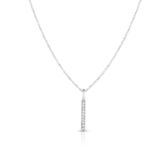 Royal Chain 14K Gold .06ct Diamond Bar Necklace SET2566
