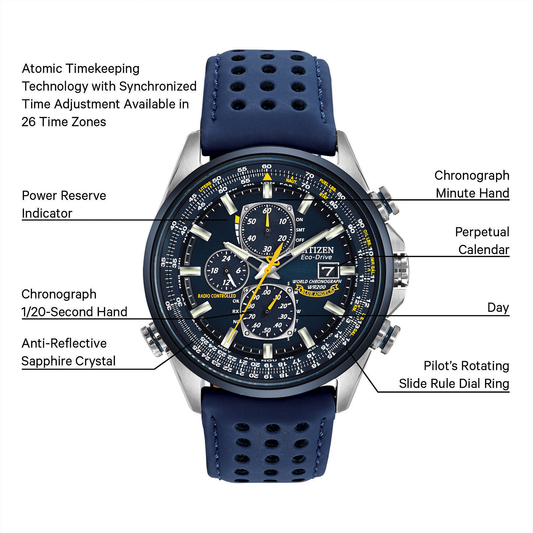 World Chronograph A-T ATOMIC TIMEKEEPING AT8020-03L