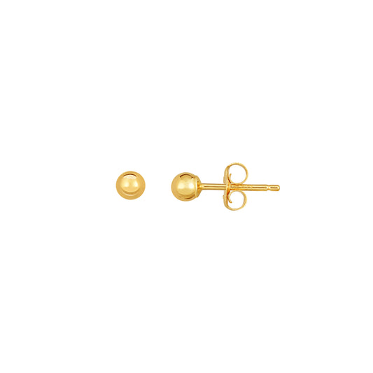 Royal Chain 10K Gold Polished Ball Stud Earring ZBALL