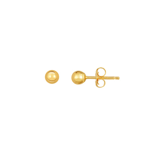 Royal Chain 10K Gold Polished Ball Stud Earring ZBALL