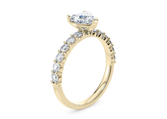 Akinia Heart Shape Claw Diamond Band 2.30 mm