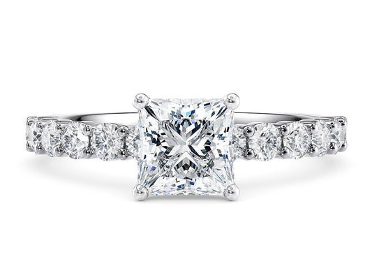 Akinia Princess Shape Claw Diamond Band 2.30 mm