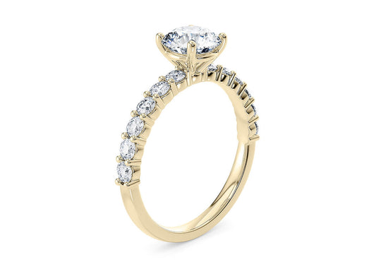 Akinia Round Shape Claw Diamond Band 2.30 mm