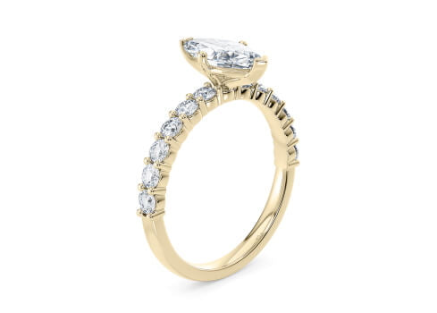 Akinia Marquise Shape Claw Diamond Band 2.30 mm