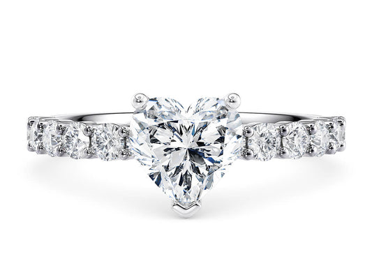 Akinia Heart Shape Claw Diamond Band 2.30 mm