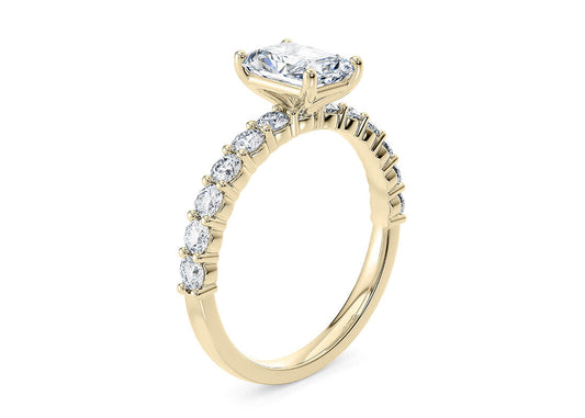 Akinia Radiant Shape Diamond Band Claw 2.30 mm