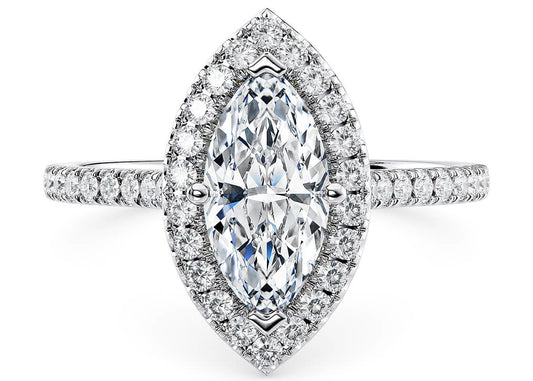 Aphrodite Marquise Shape Castle Halo 1.60 mm