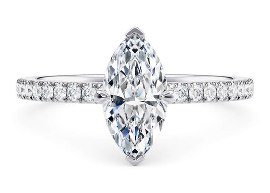 Aria Marquise Shape Castle Diamond Band 1.70 mm