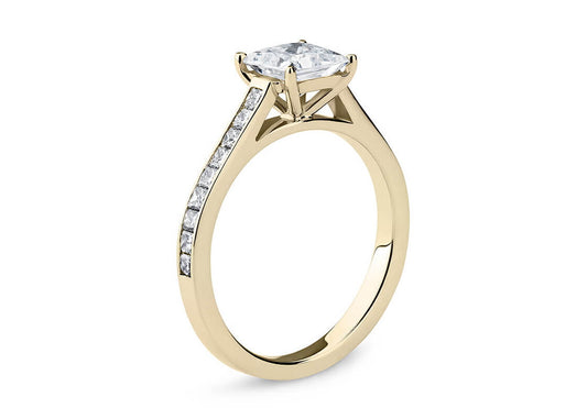 Aurora Princess Shape Channel Diamond Band 2.20 mm