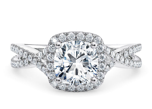 Bellatrix Cushion Shape Halo Castle 3.30 mm