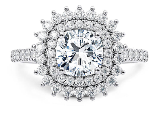 Berkeley Cushion Shape Halo Claw 1.80 mm