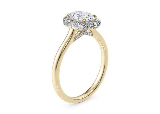 Cassia Oval Shape Pave Setting Gaia Collection 2.00 mm