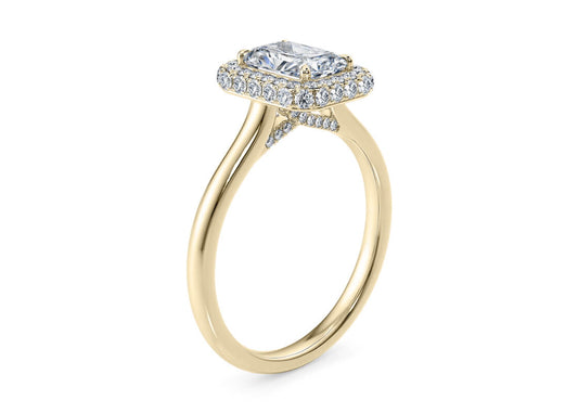 Cassia Radiant Shape Gaia Collection Pave Setting 2.00 mm