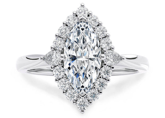 Hampstead Marquise Shape Claw Halo 2.00 mm