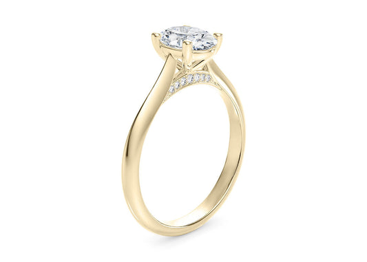 Iris Oval Shape Thread Solitaire 2.20 mm