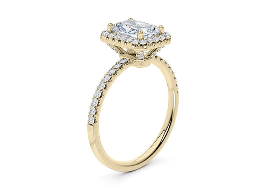 Isabella Radiant Shape Halo Castle 1.60 mm