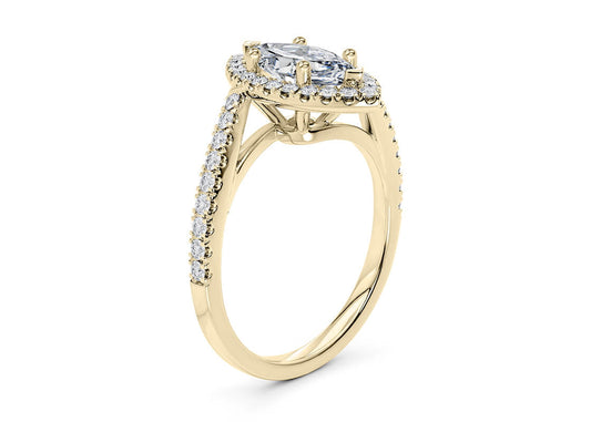Kew Marquise Shape Castle Halo 1.80 mm