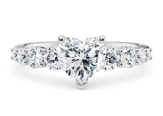 Lyra Heart Shape Claw Diamond Band 2.00 mm