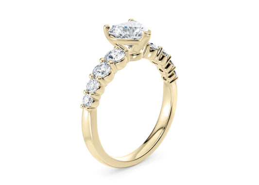 Lyra Heart Shape Claw Diamond Band 2.00 mm