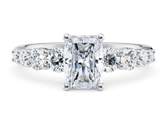 Lyra Radiant Shape Diamond Band Claw 2.00 mm