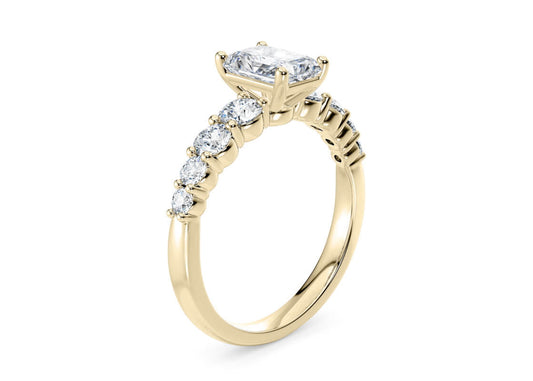 Lyra Radiant Shape Diamond Band Claw 2.00 mm