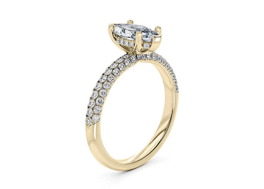 Muse Marquise Shape Pave Setting Diamond Band 2.50 mm