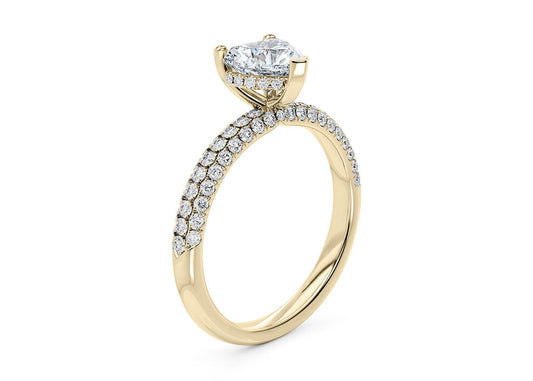 Muse Heart Shape Pave Setting Diamond Band 2.50 mm