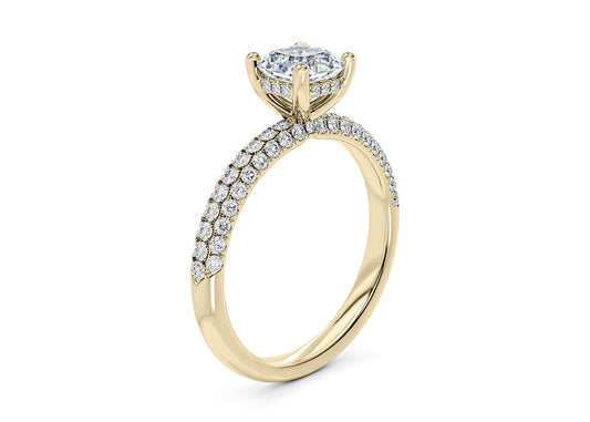 Muse Asscher Shape Pave Setting Diamond Band 2.50 mm