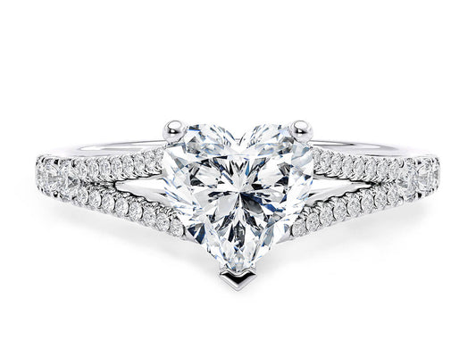 Oxford Heart Shape Claw Diamond Band 1.80 mm