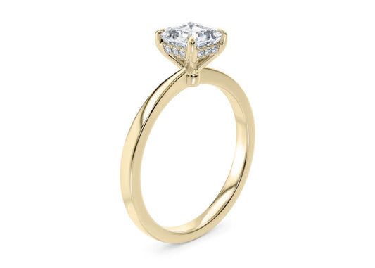 Starlight Engagement Ring Asscher Shape Castle Starlight Collection 2.00 mm