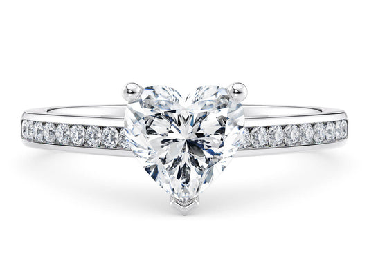 Tsarina Heart Shape Channel Diamond Band 2.20 mm
