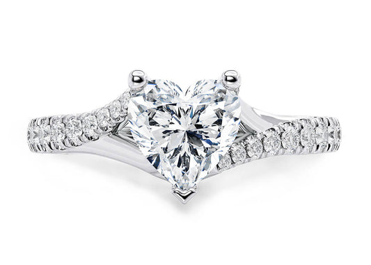 Valentine Heart Shape Castle Diamond Band 2.00 mm
