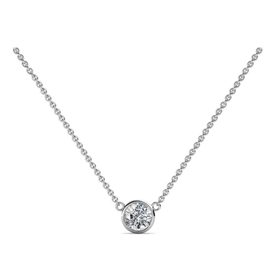 14k 0.25ctw Diamond Solitaire Necklace