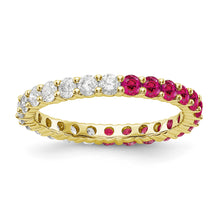 Load image into Gallery viewer, 14k Ruby and Diamond Eternity Ring
