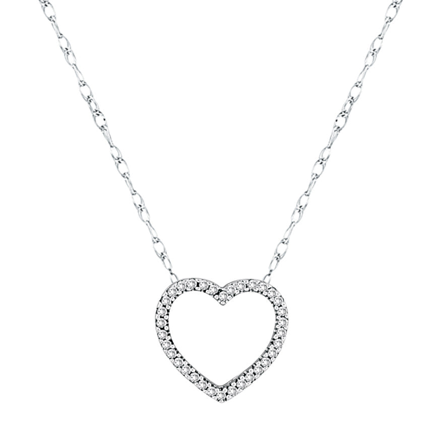 0.11ctw Diamond Heart Pendant