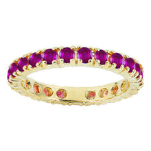 Load image into Gallery viewer, 14k 2.00ctw Ruby Stackable Eternity Ring
