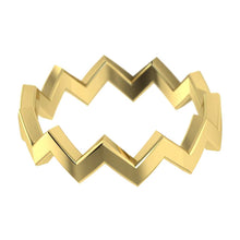 Load image into Gallery viewer, 14k Gold Zig Zag Stackable Ring
